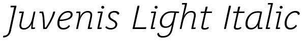 Juvenis Light Italic Font