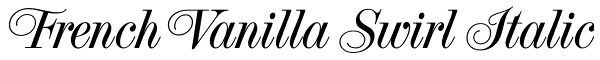 French Vanilla Swirl Italic Font