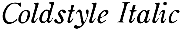 Coldstyle Italic Font