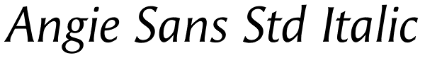 Angie Sans Std Italic Font