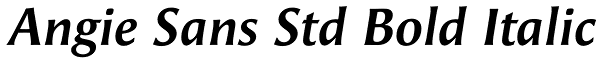 Angie Sans Std Bold Italic Font
