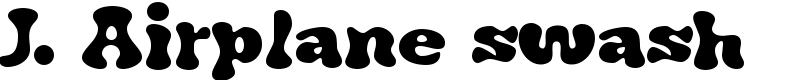 J. Airplane swash Font