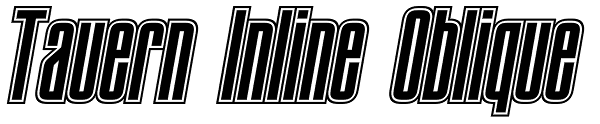 Tauern Inline Oblique Font