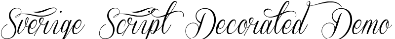 Sverige Script Decorated Demo Font