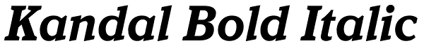 Kandal Bold Italic Font