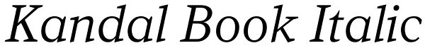Kandal Book Italic Font