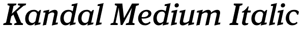 Kandal Medium Italic Font