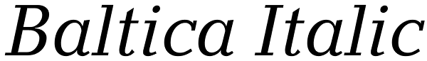 Baltica Italic Font