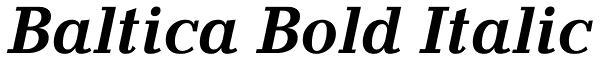 Baltica Bold Italic Font