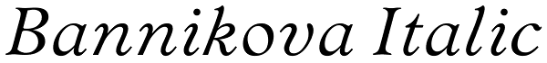 Bannikova Italic Font