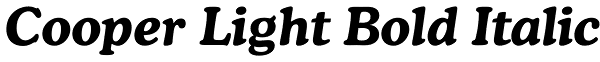 Cooper Light Bold Italic Font