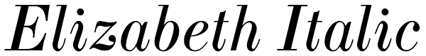 Elizabeth Italic Font