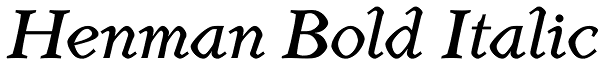 Henman Bold Italic Font