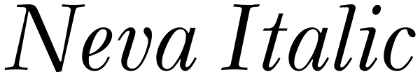 Neva Italic Font