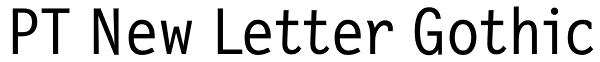 PT New Letter Gothic Font