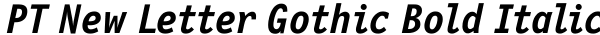 PT New Letter Gothic Bold Italic Font