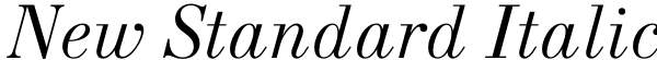 New Standard Italic Font