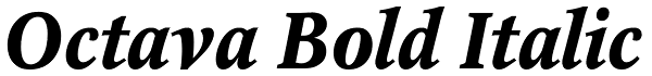 Octava Bold Italic Font