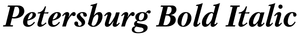 Petersburg Bold Italic Font