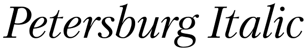 Petersburg Italic Font