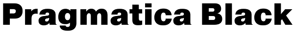 Pragmatica Black Font