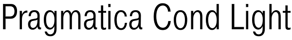 Pragmatica Cond Light Font