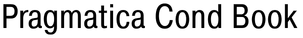 Pragmatica Cond Book Font