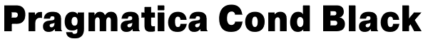 Pragmatica Cond Black Font