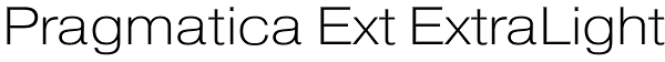 Pragmatica Ext ExtraLight Font