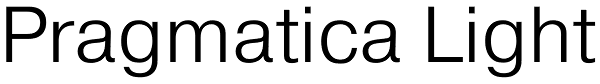 Pragmatica Light Font