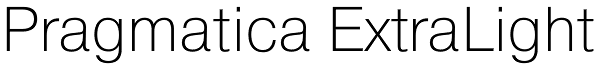 Pragmatica ExtraLight Font