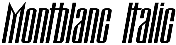 Montblanc Italic Font