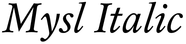 Mysl Italic Font