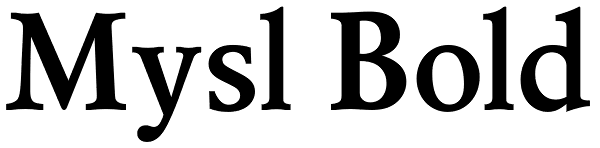 Mysl Bold Font