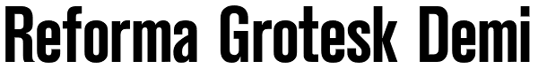 Reforma Grotesk Demi Font