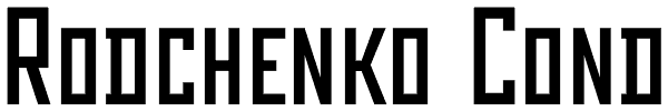 Rodchenko Cond Font