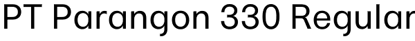 PT Parangon 330 Regular Font