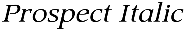 Prospect Italic Font