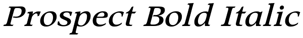 Prospect Bold Italic Font