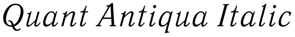 Quant Antiqua Italic Font