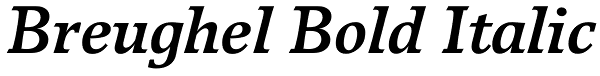 Breughel Bold Italic Font