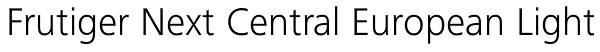 Frutiger Next Central European Light Font