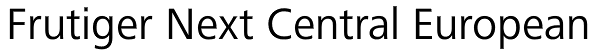 Frutiger Next Central European Font