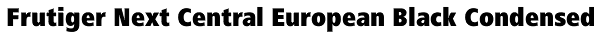 Frutiger Next Central European Black Condensed Font