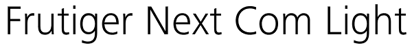 Frutiger Next Com Light Font