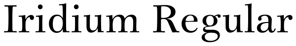 Iridium Regular Font