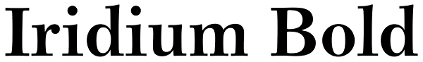 Iridium Bold Font