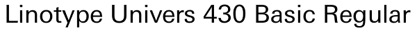 Linotype Univers 430 Basic Regular Font