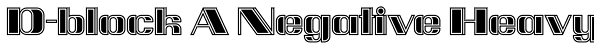 D-block A Negative Heavy Font