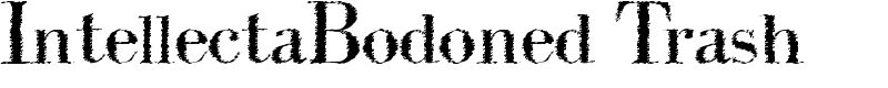 IntellectaBodoned Trash Font